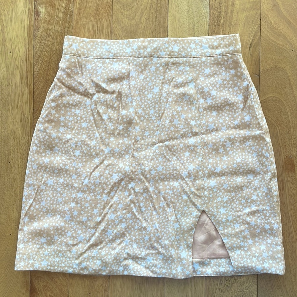 Star mini skirt pale pink